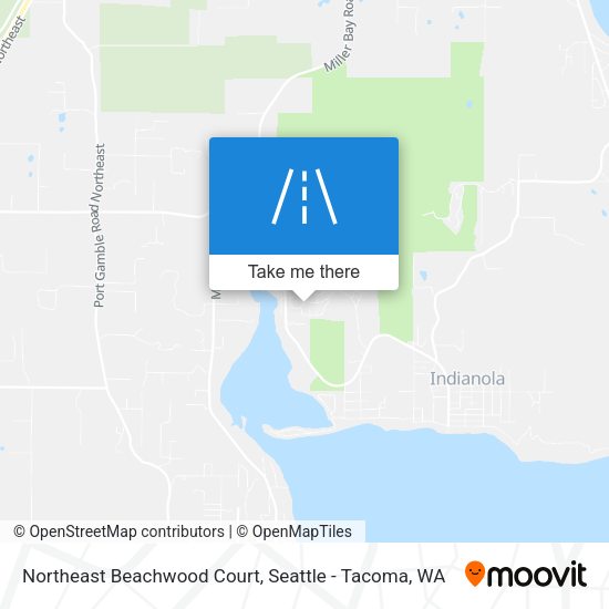 Northeast Beachwood Court map