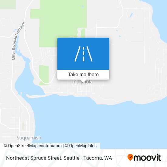 Northeast Spruce Street map