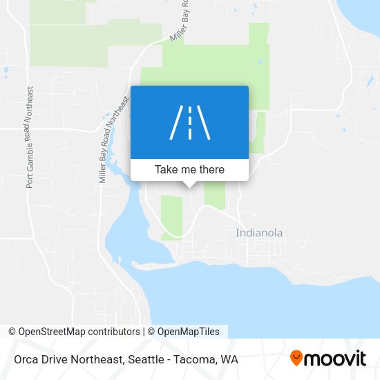 Orca Drive Northeast map