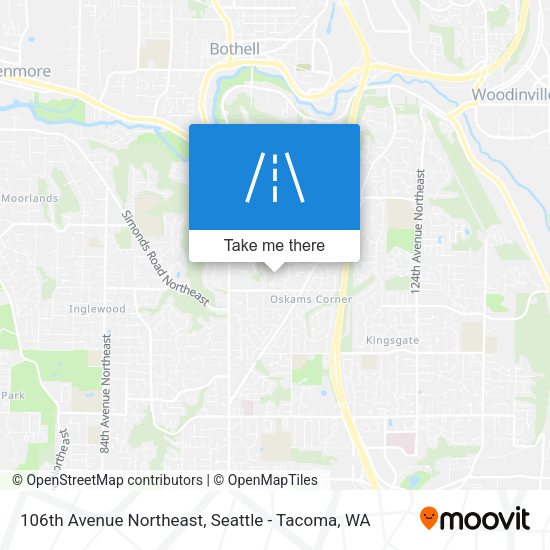 106th Avenue Northeast map