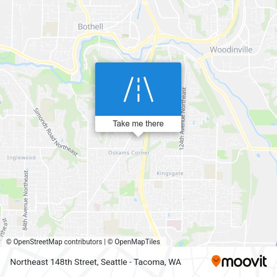 Northeast 148th Street map