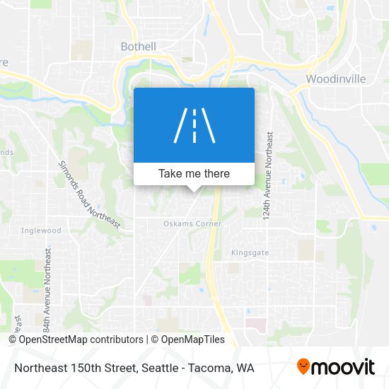 Northeast 150th Street map