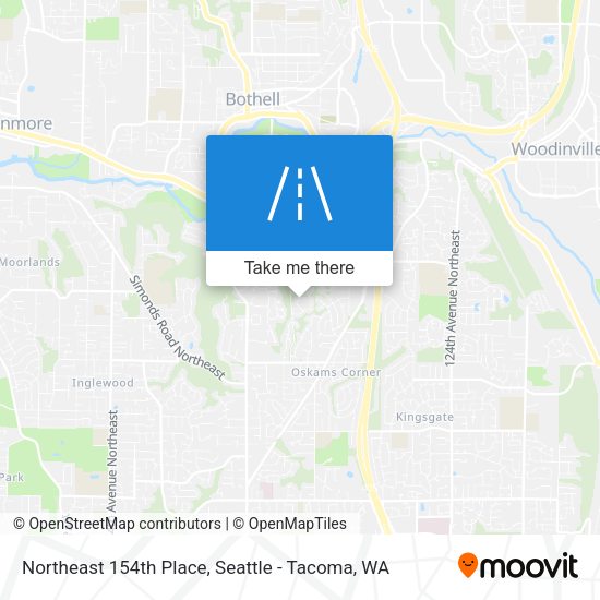 Mapa de Northeast 154th Place