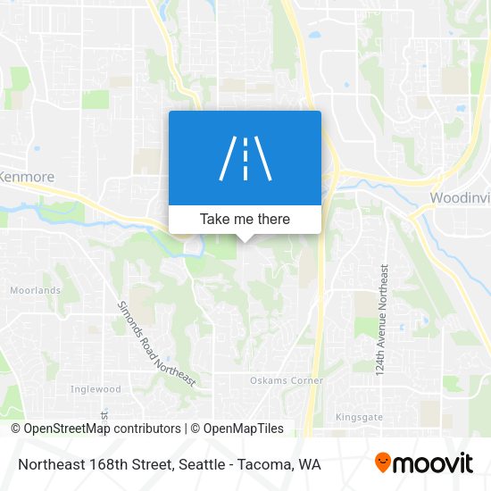 Northeast 168th Street map