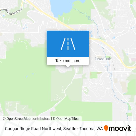 Cougar Ridge Road Northwest map
