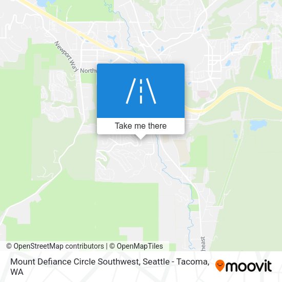 Mount Defiance Circle Southwest map