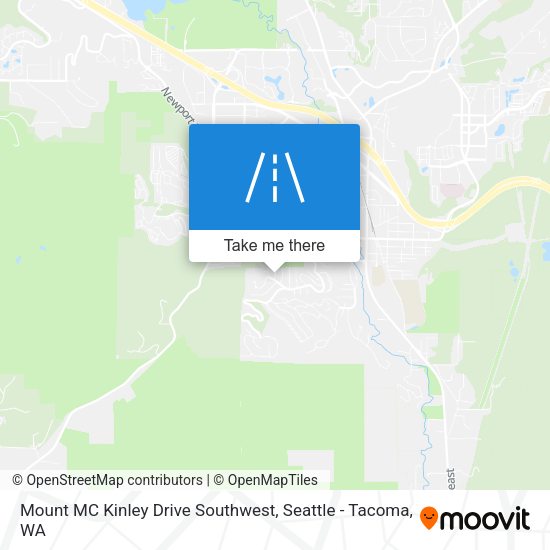 Mount MC Kinley Drive Southwest map