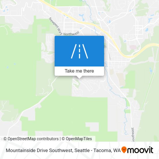 Mountainside Drive Southwest map
