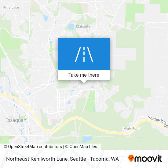 Northeast Kenilworth Lane map