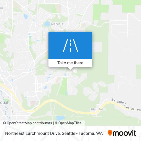 Mapa de Northeast Larchmount Drive