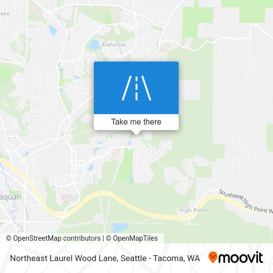 Northeast Laurel Wood Lane map