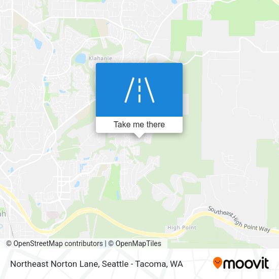 Northeast Norton Lane map
