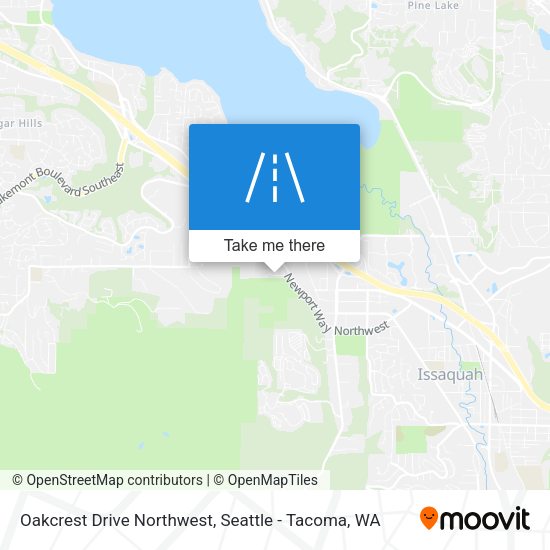 Oakcrest Drive Northwest map