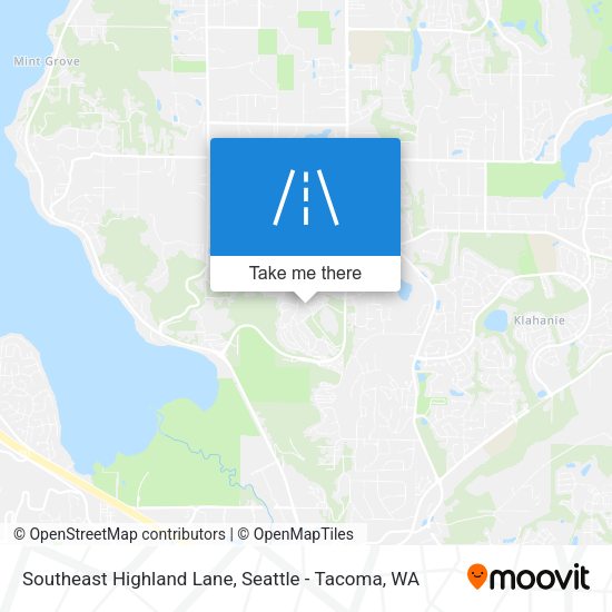 Southeast Highland Lane map