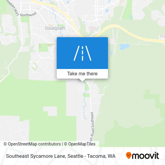 Southeast Sycamore Lane map