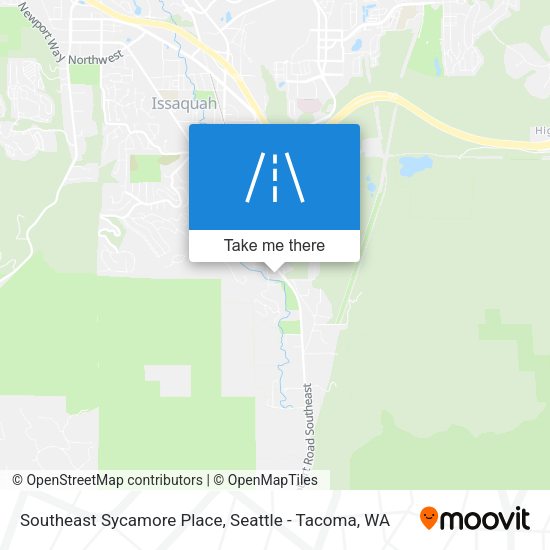 Southeast Sycamore Place map