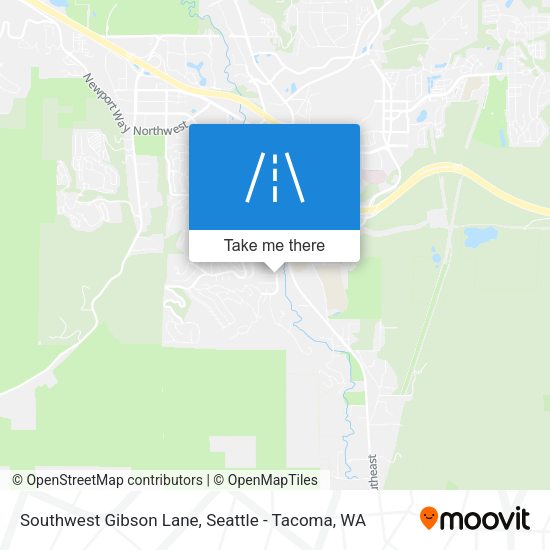 Mapa de Southwest Gibson Lane