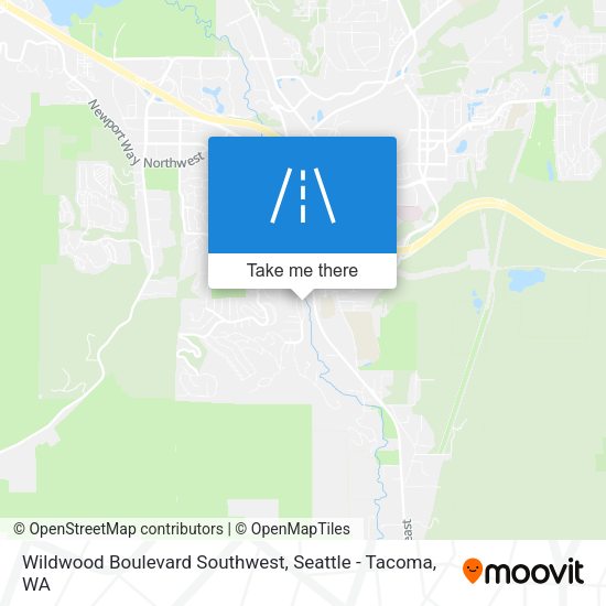 Wildwood Boulevard Southwest map
