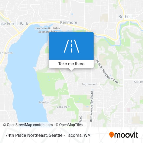 Mapa de 74th Place Northeast