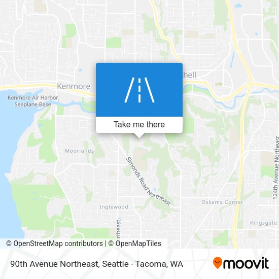 90th Avenue Northeast map