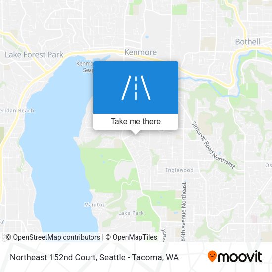 Northeast 152nd Court map