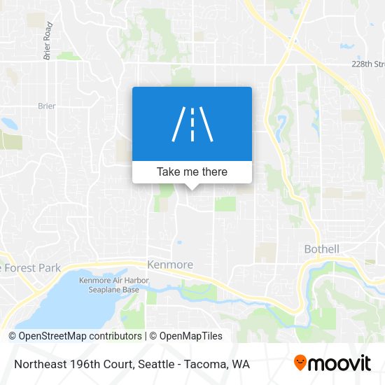 Northeast 196th Court map