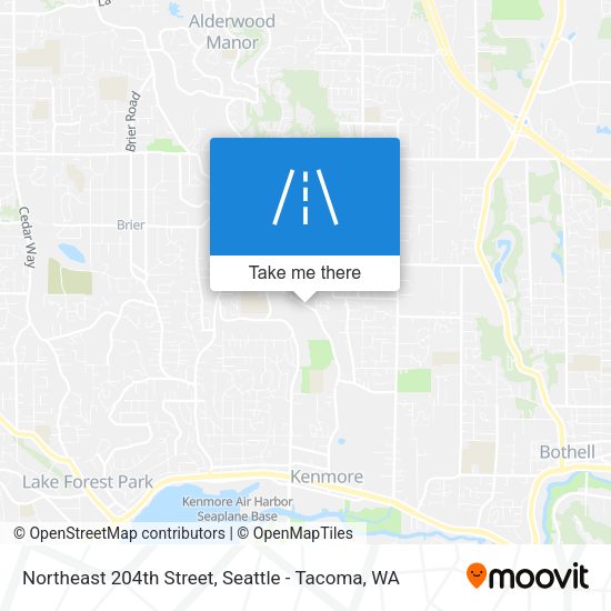 Northeast 204th Street map