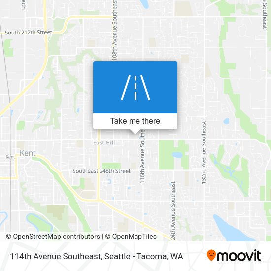 114th Avenue Southeast map