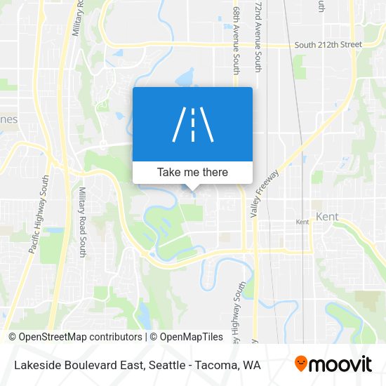 Lakeside Boulevard East map