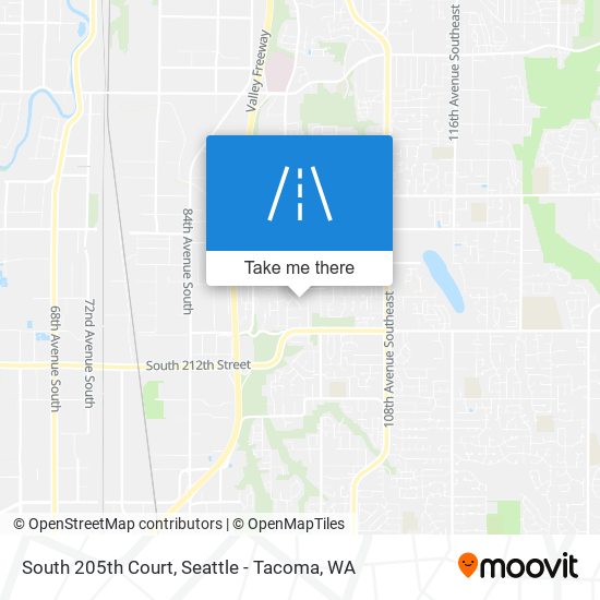 South 205th Court map