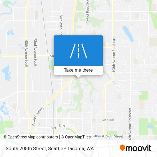 South 208th Street map