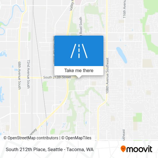 South 212th Place map