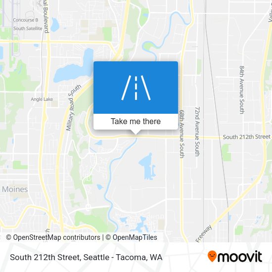 South 212th Street map