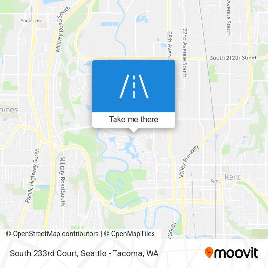 South 233rd Court map