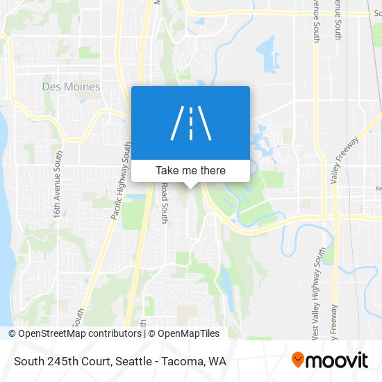 South 245th Court map