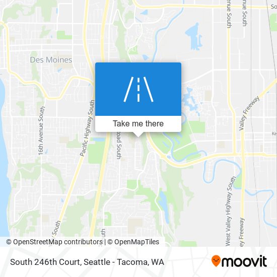 South 246th Court map