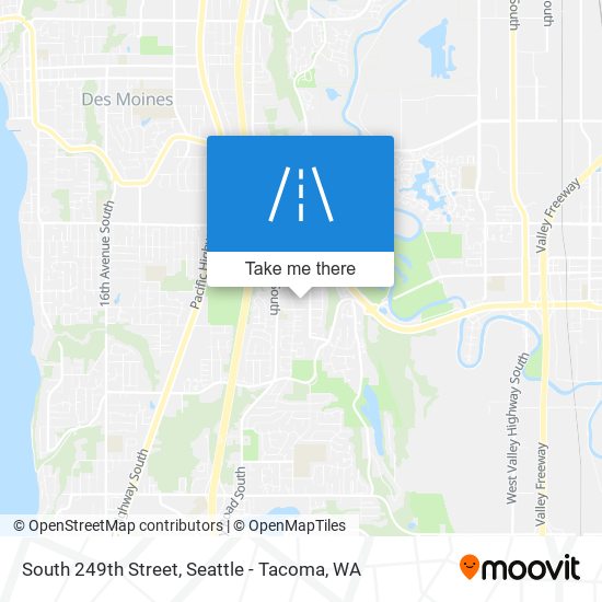 South 249th Street map