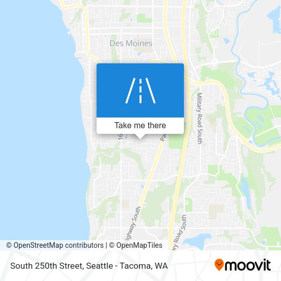 South 250th Street map