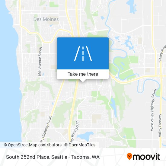 South 252nd Place map