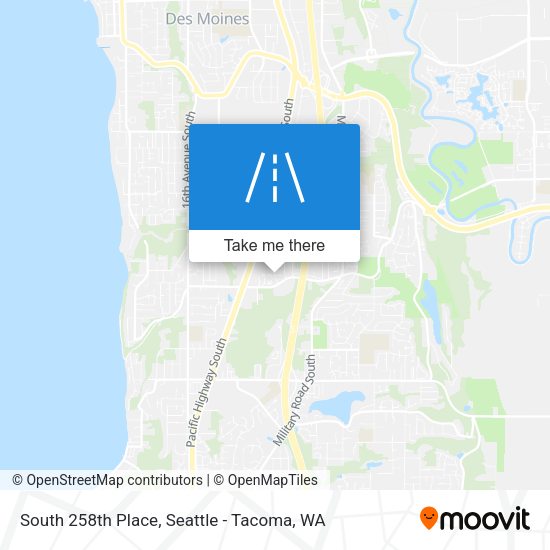 South 258th Place map