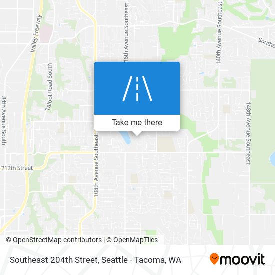 Southeast 204th Street map