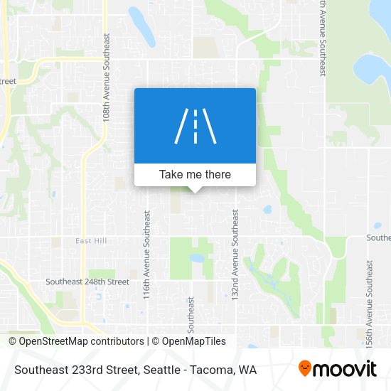 Southeast 233rd Street map