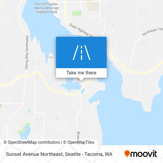 Sunset Avenue Northeast map