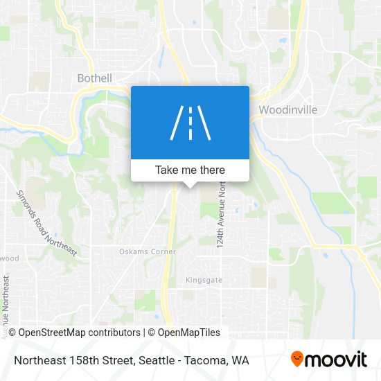 Northeast 158th Street map