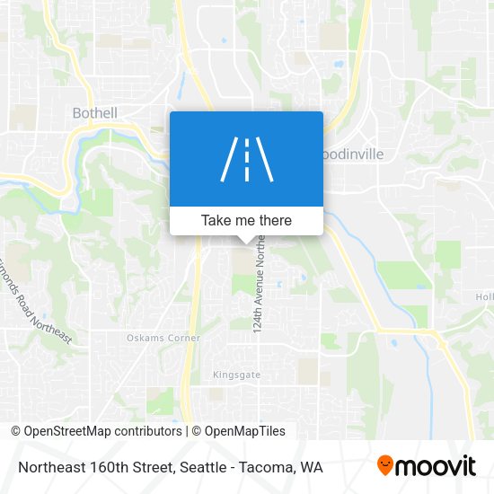 Northeast 160th Street map