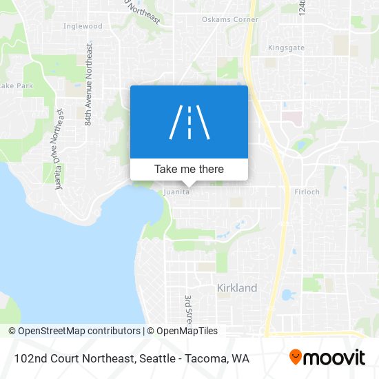 102nd Court Northeast map