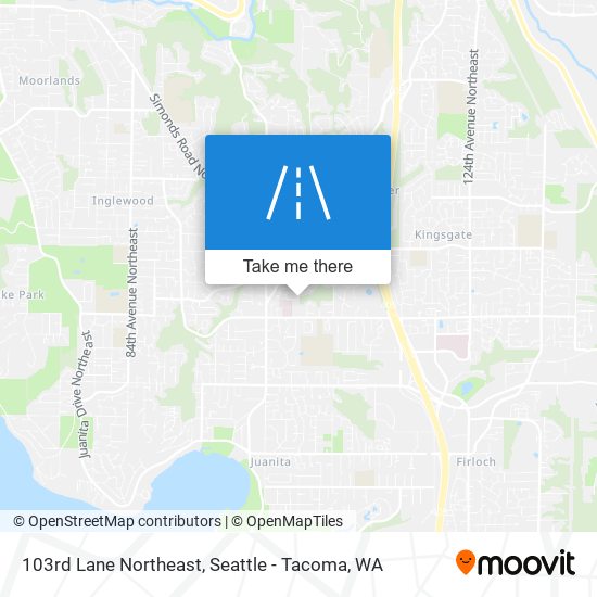 103rd Lane Northeast map