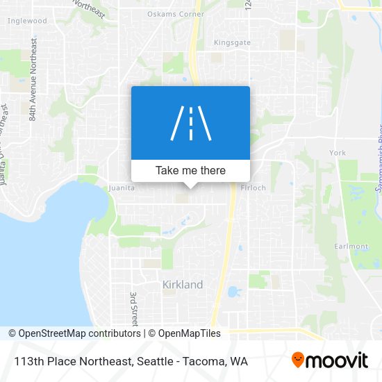113th Place Northeast map