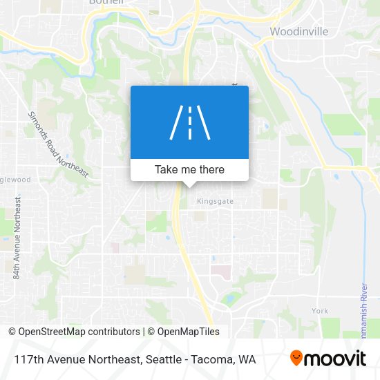117th Avenue Northeast map