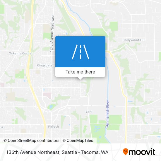 136th Avenue Northeast map